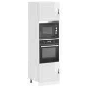 Armadi Forno 2 pz Porto Bianchi Lucido in Legno Multistrato 3315053