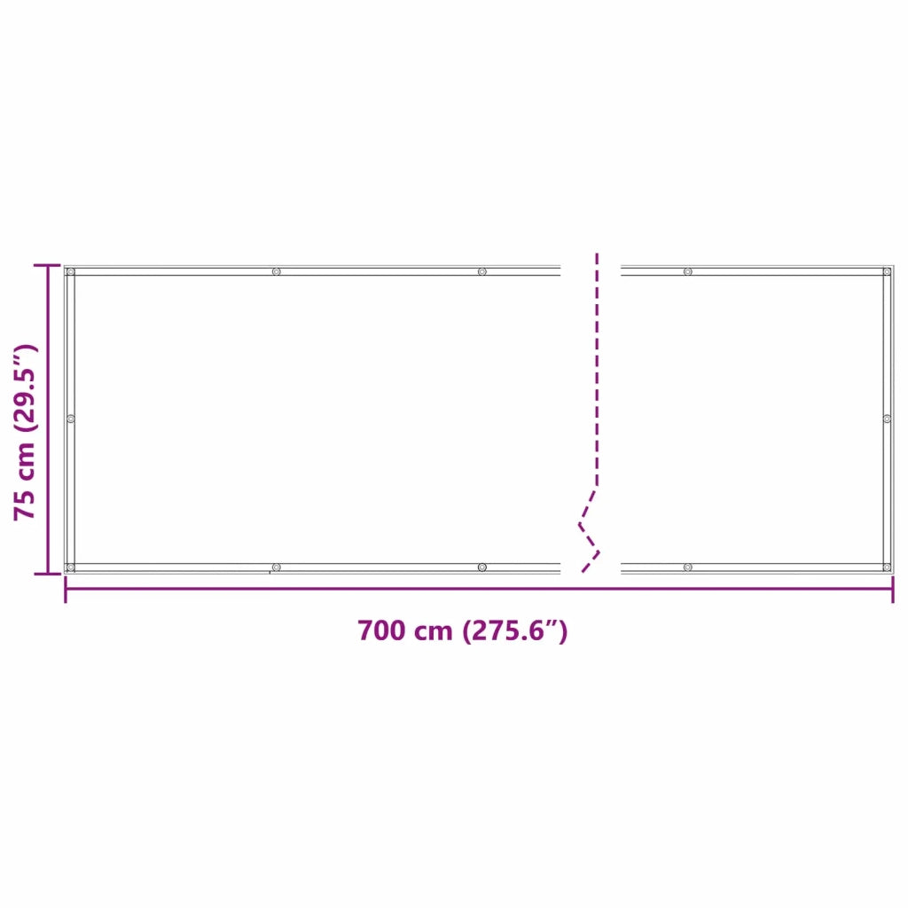Schermo da balcone | Paravento da Balcone Borgogna 75 x 700 cm