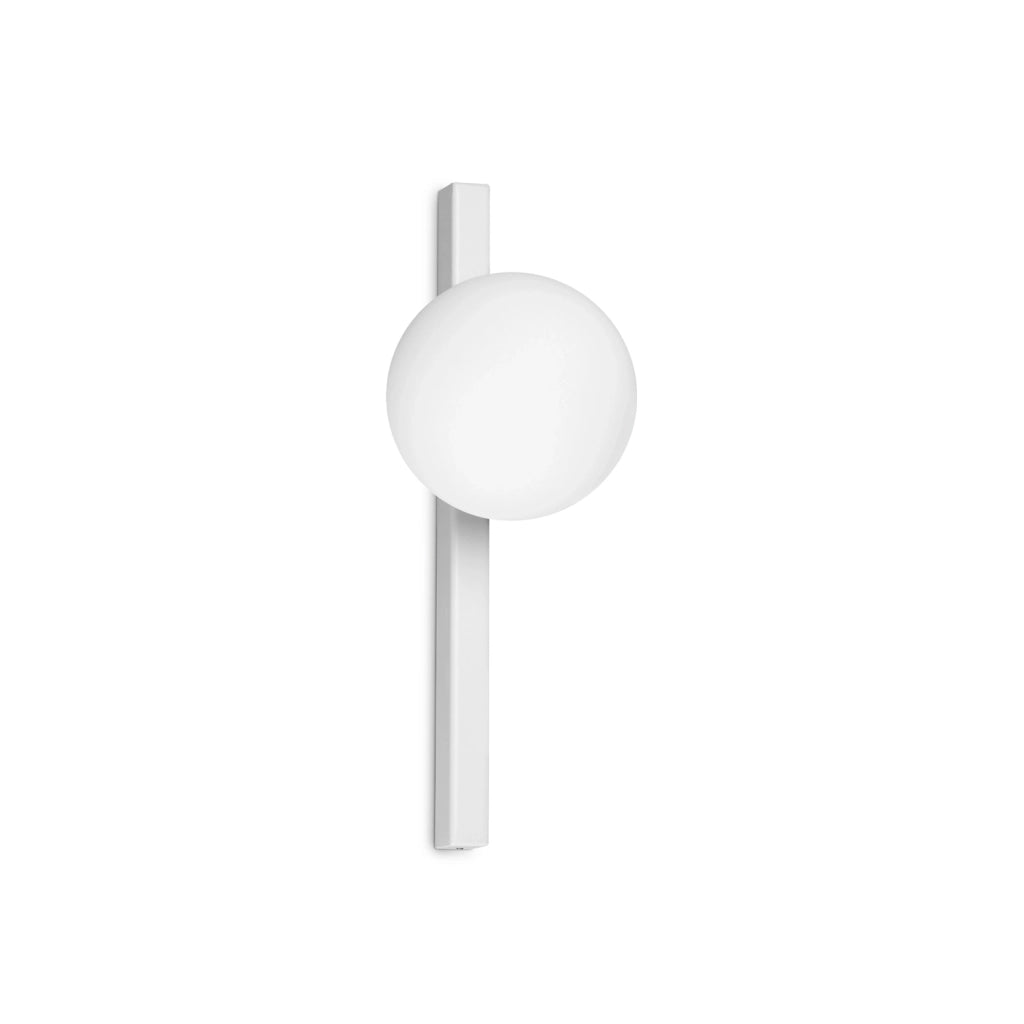 Applique Da Parete Contemporaneo Binomio Metallo Bianco 1 Luce G9 4W 3000K Ip20
