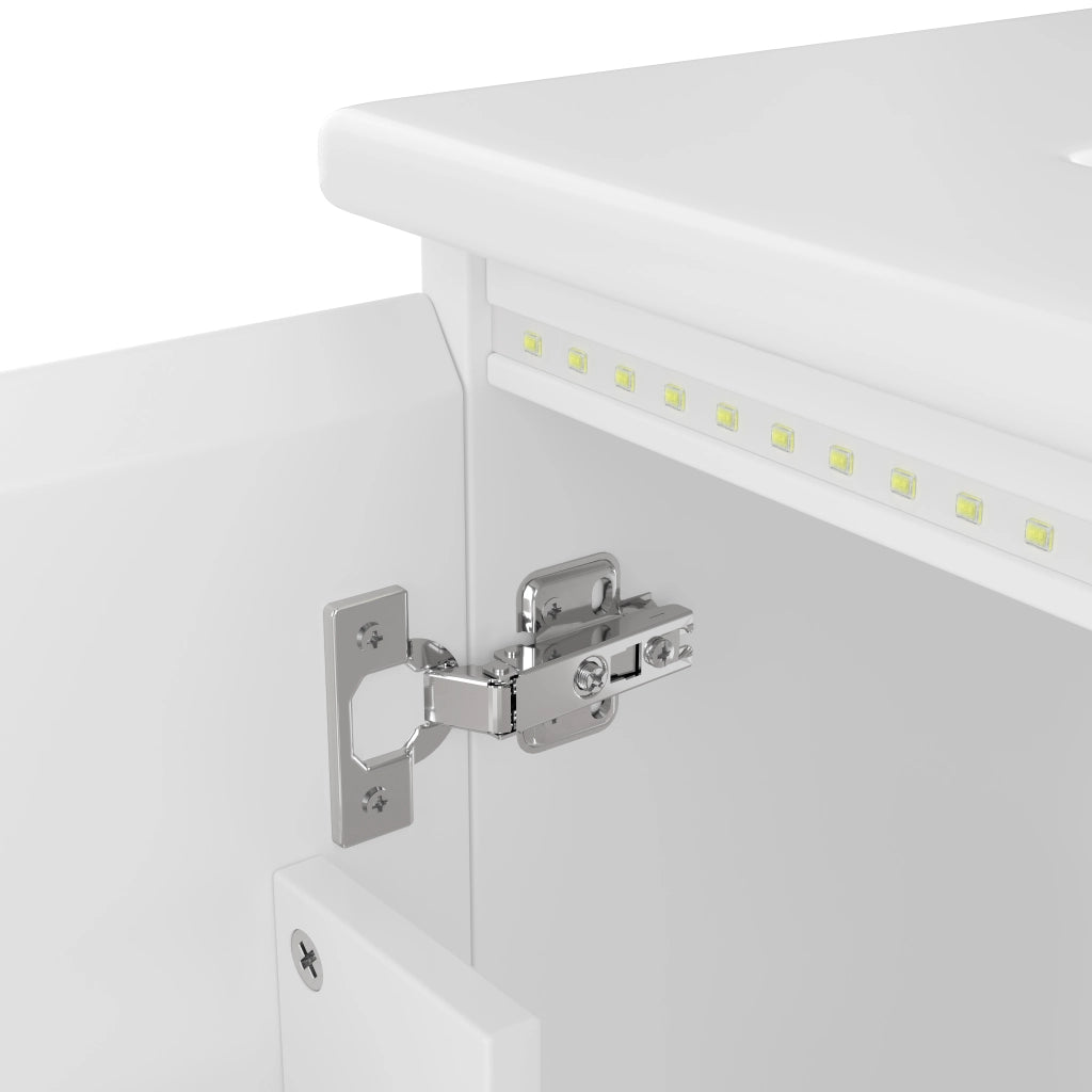 Mobile bagno sospeso bianco con lavabo integrato