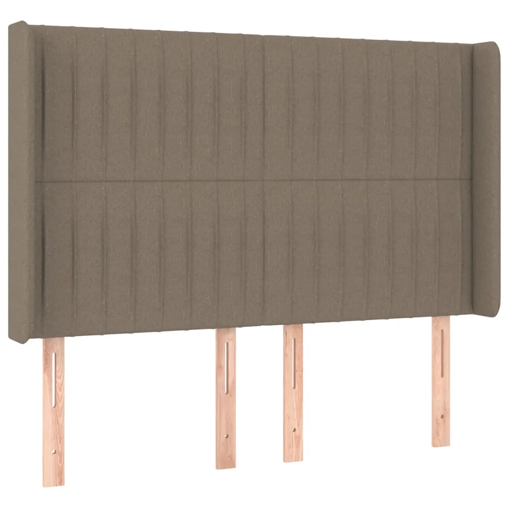 Letto a Molle con Materasso e LED Tortora 140x190 cm in Tessuto 3138473