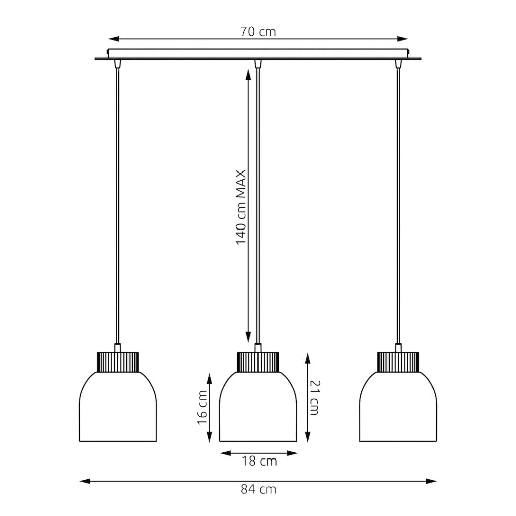 Lampada sospesa VIGO beige legno 3xE27 Emibig