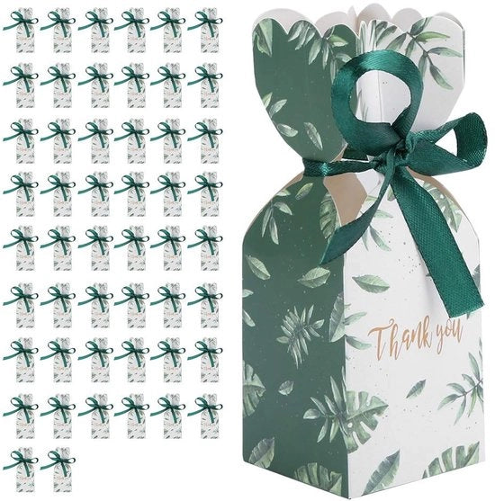 Scatola di regalo per dolci - Set di 50 pezzi - Sicura e non tossica - Stile elegante - Scatola per regali