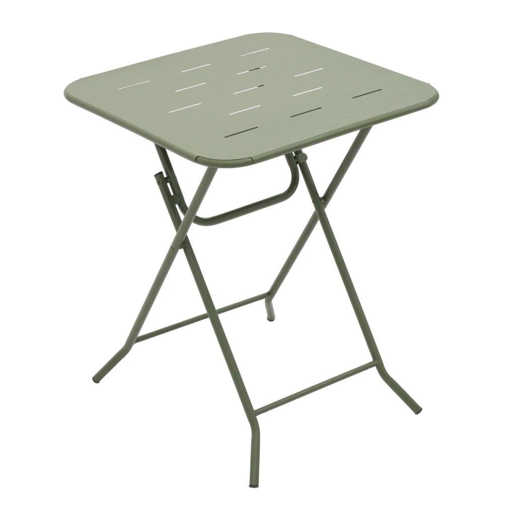 Set bistrot da esterno pieghevole verde con 2 sedie e tavolo