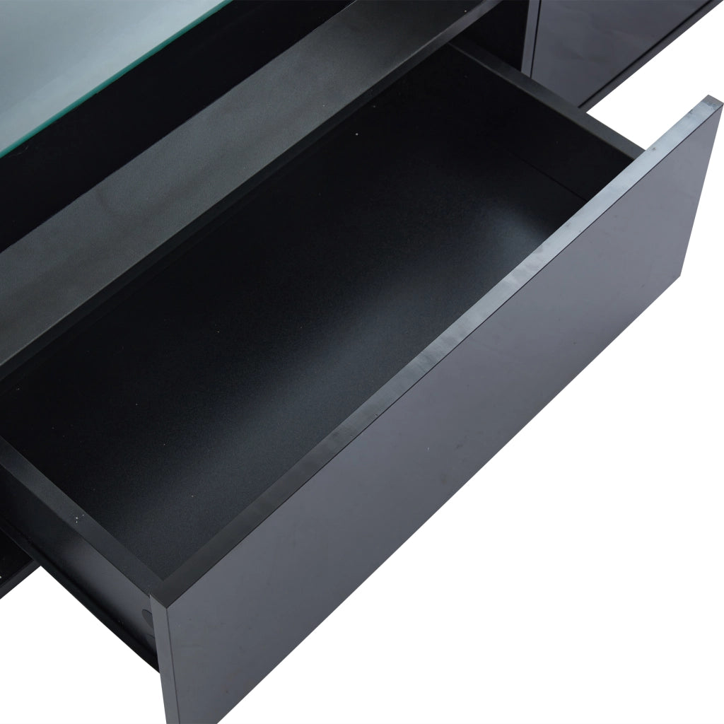 Mobile TV nero lucido con illuminazione LED