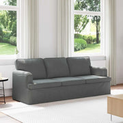 Divano Grigio scuro 201 x 80 x 85 cm Tessuto 42024498