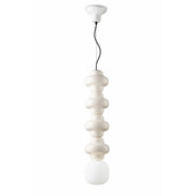 Sospensione Vintage Decò Copacabana 4 Moduli Ceramica Bianca 1 Luce E27