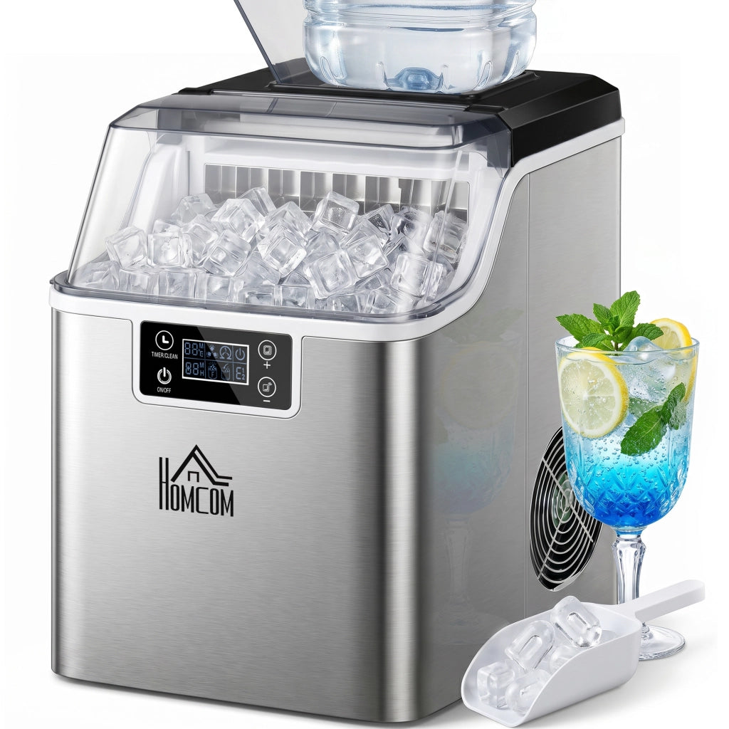 Macchina del Ghiaccio Autopulente ¨C Zephmum ¨C Acciaio Inox 25.2x36x37.1 cm