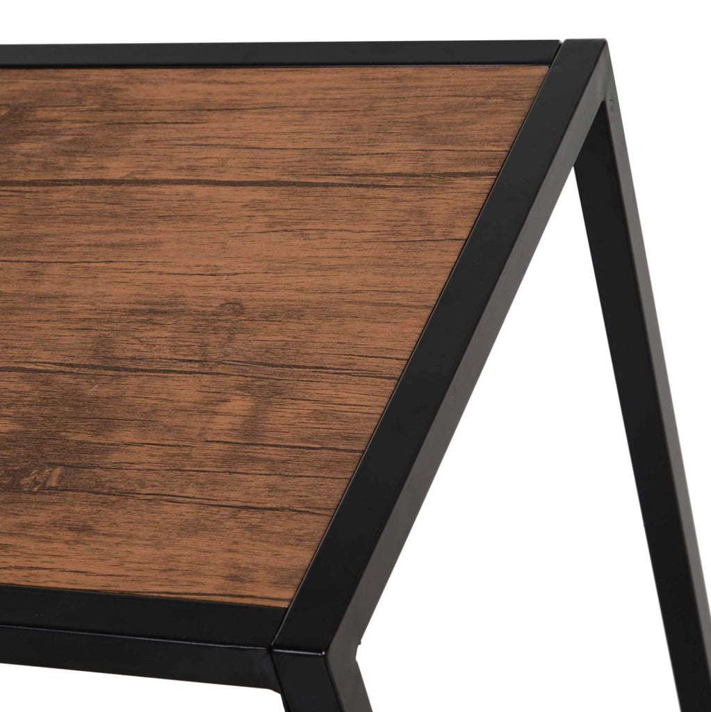 Set tavolo da pranzo con 2 sedie in MDF e acciaio