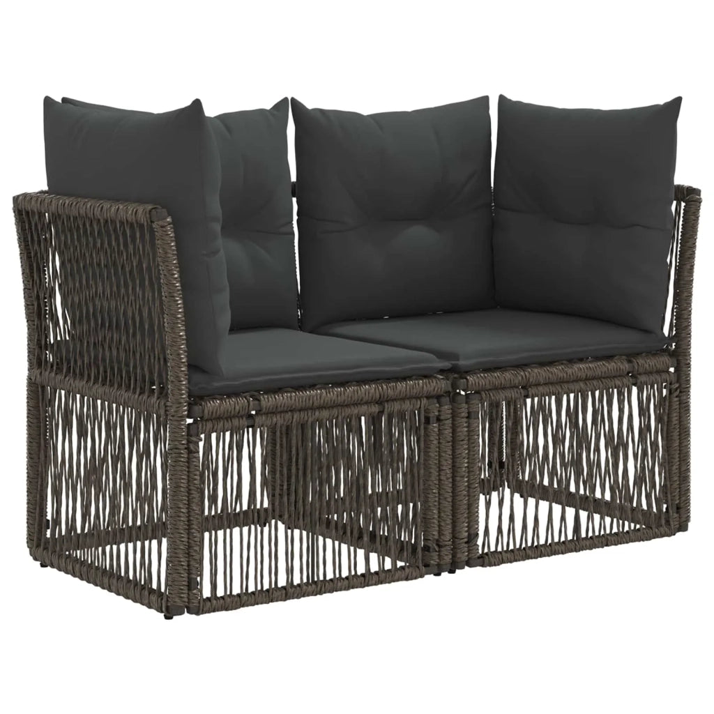 Set Divano da Giardino 14 pz Grigio polyrattan 3436160