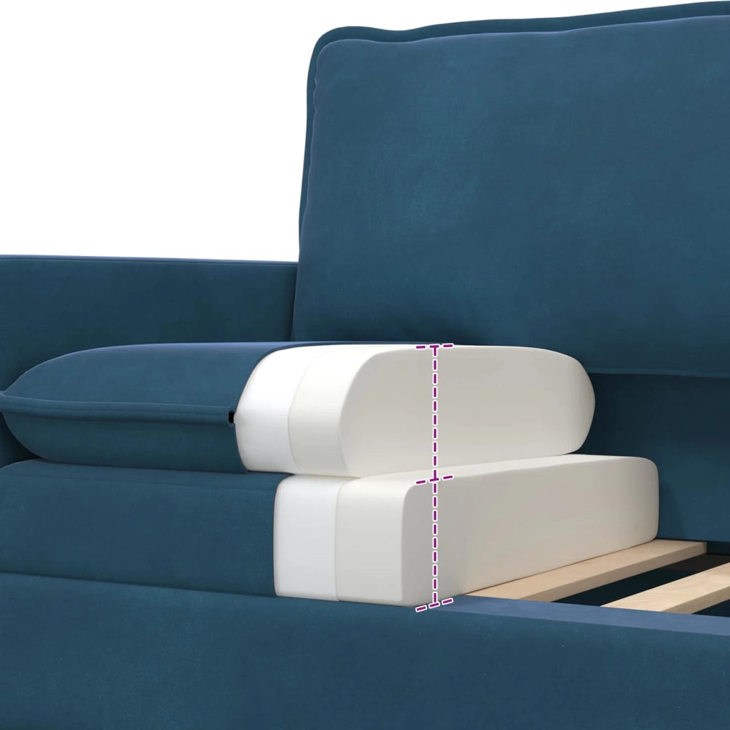 Set di divani 2 pcs Blu Velluto 3417135