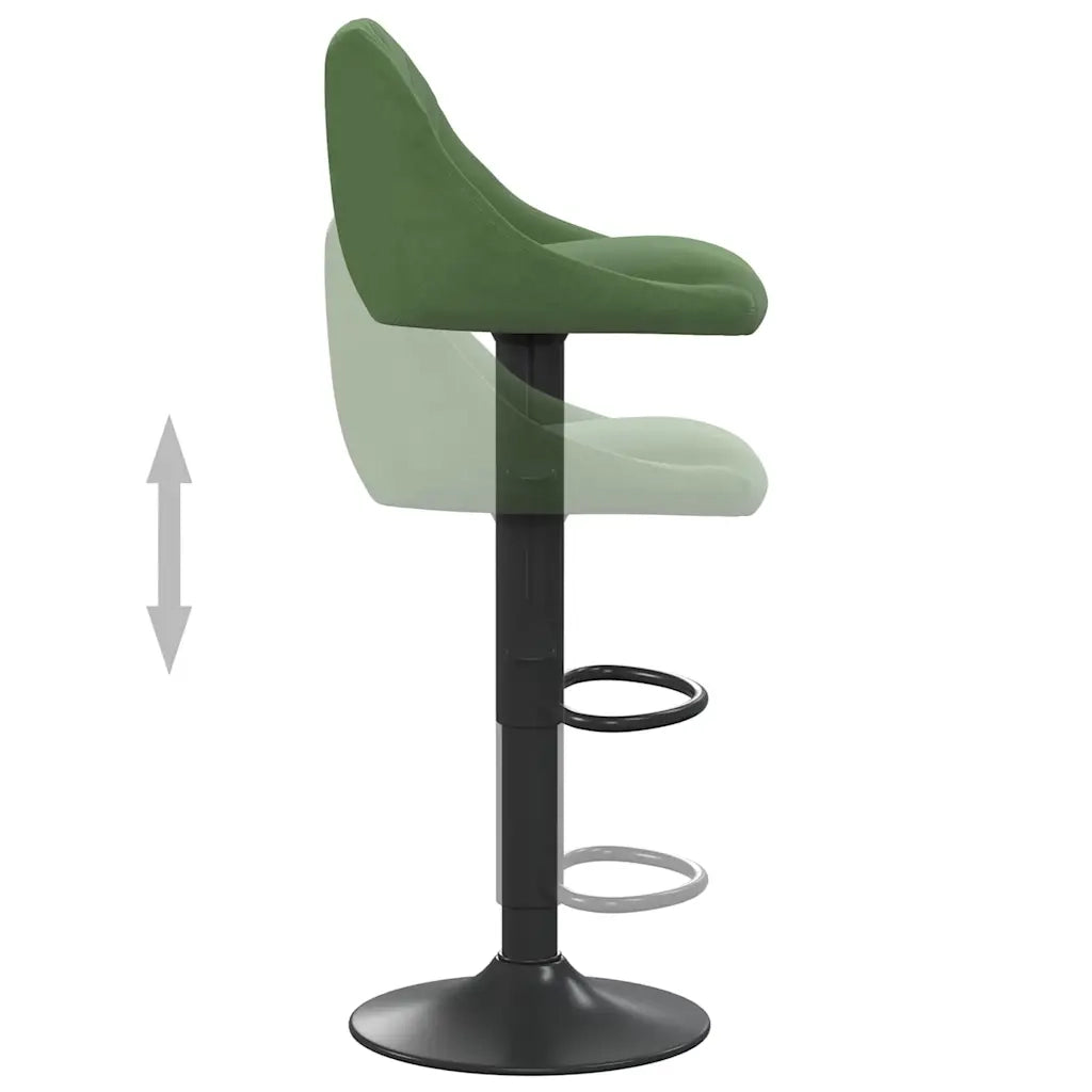 Sgabelli da Bar 2 pz Verde Scuro in Velluto 335352