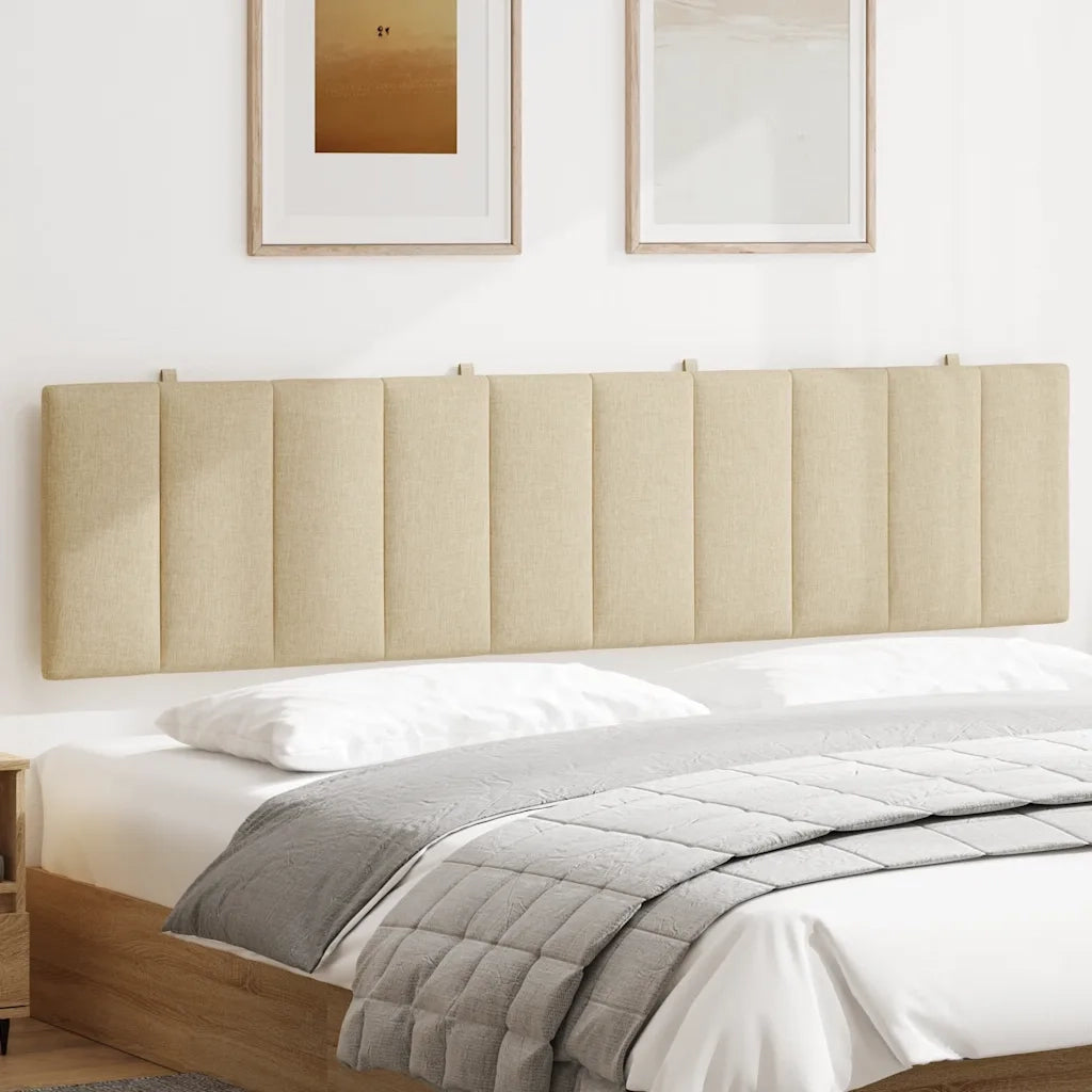 Coussin de tête de lit Hanko crème 200 cm tissu