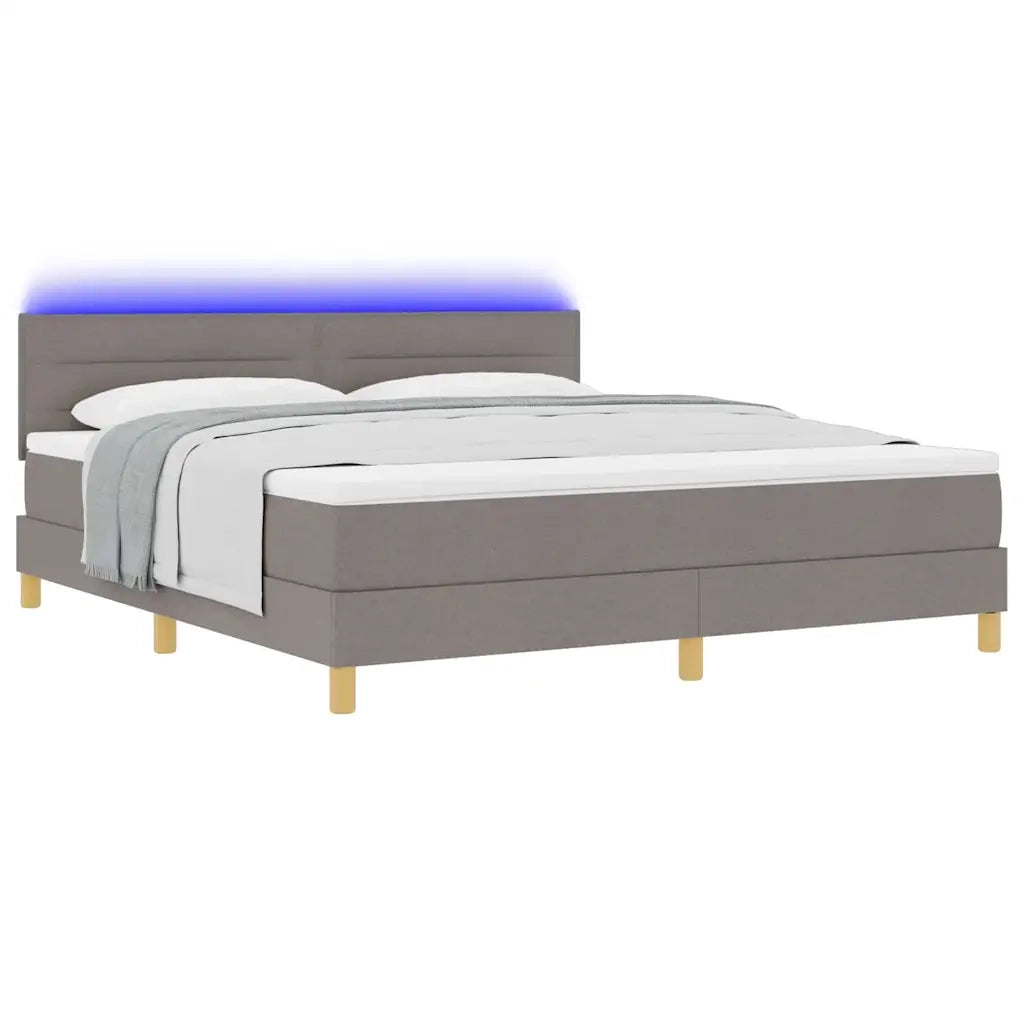 Letto a Sorgente LED con materasso Talpa 180 x 200 cm Tessuto