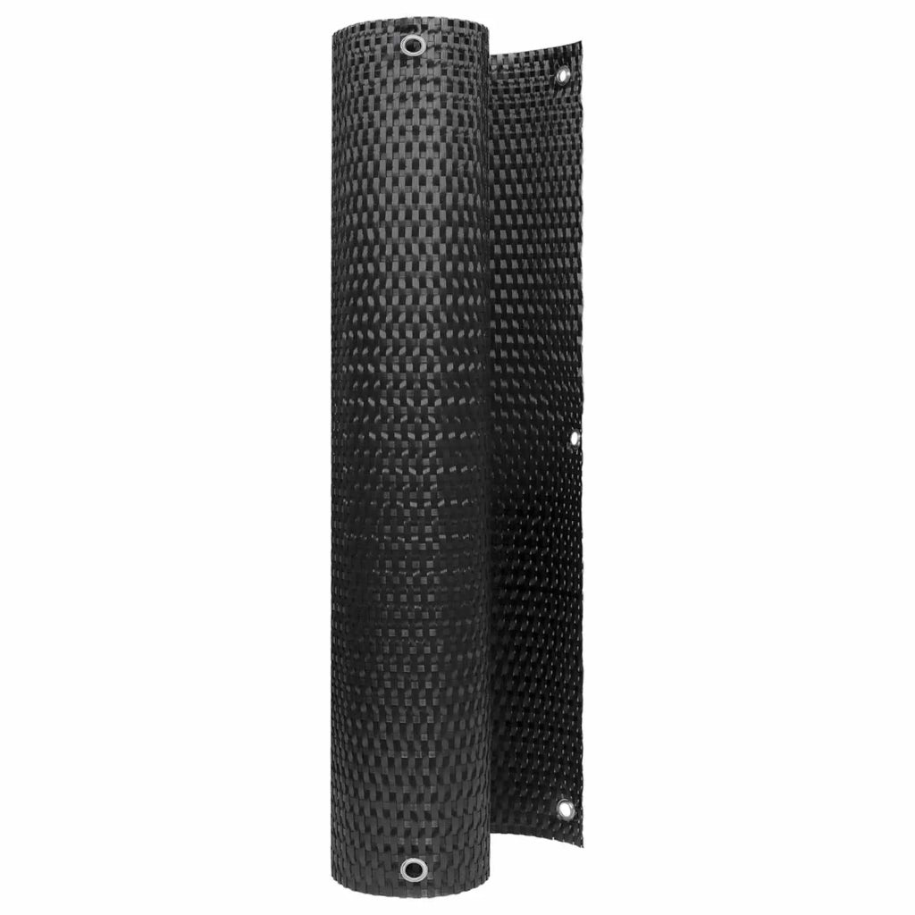 Schermo per Balcone con Occhielli Nero 42032657