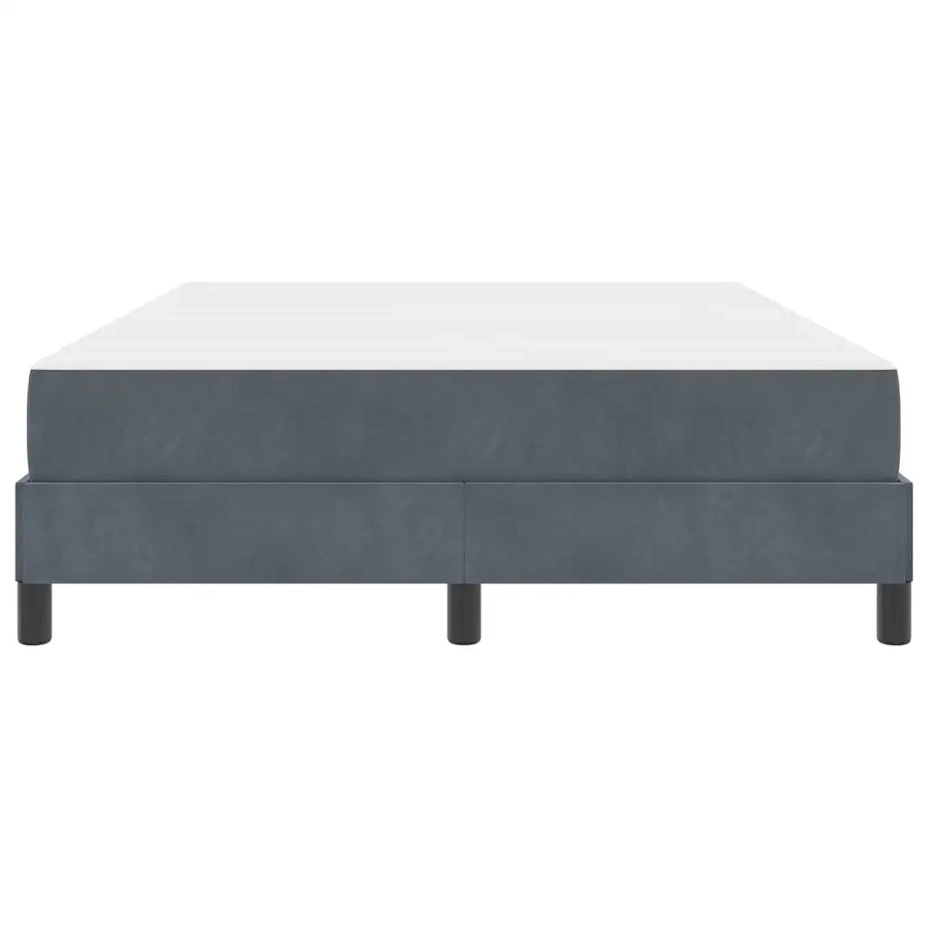 Letto a molle con materasso Grigio scuro 140 x 190 cm Tessuto
