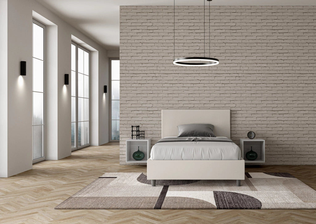 Letto 1 Piazza e Mezzo 120x190 cm Senza Rete Adele Bianco