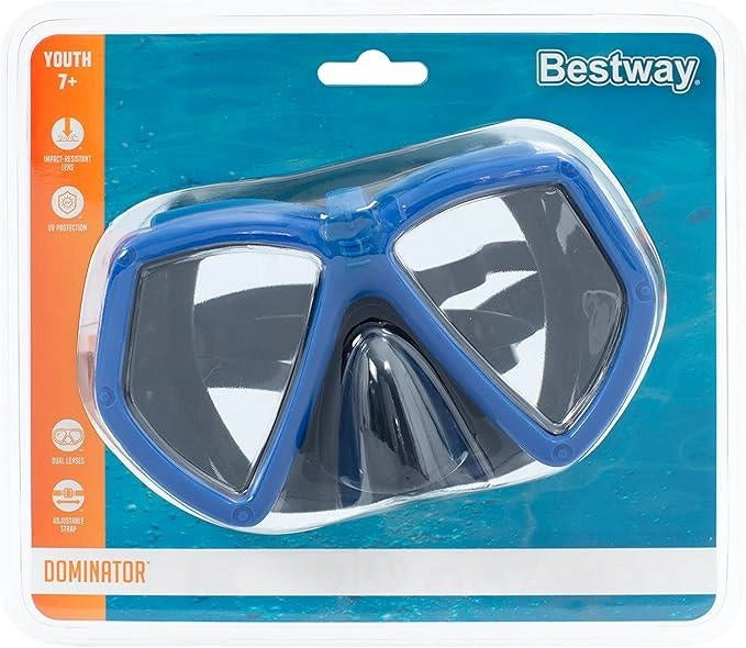 BESTWAY MASCHERA SUBACQUEA EVERSEA CON PROTEZIONE UV PER BAMBINI DAI 7ANNI + COLORI ASSORTITI