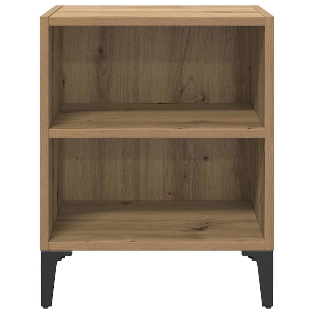 Armadio da Notte 2 pz Rovere artigianale 40 x 30 x 50 cm 875101