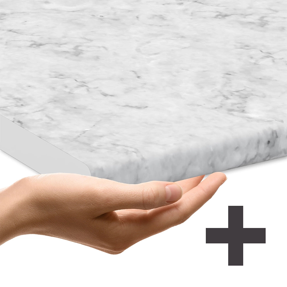 Mobiletto base per cucina R-Line Antracite rustico/Antracite 40 cm con cassetti, marmo AP Vicco