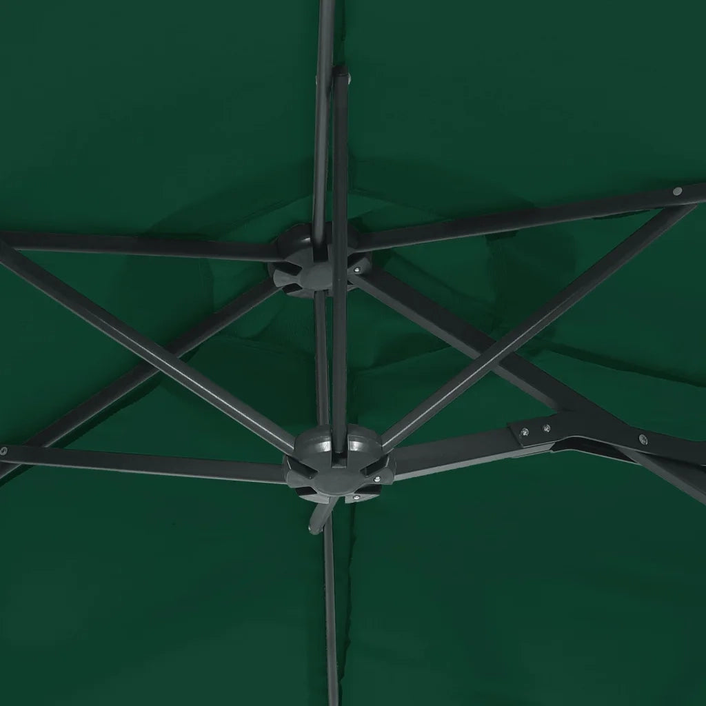 Ombrellone a Doppia Testa Verde 316x145 cm 362962