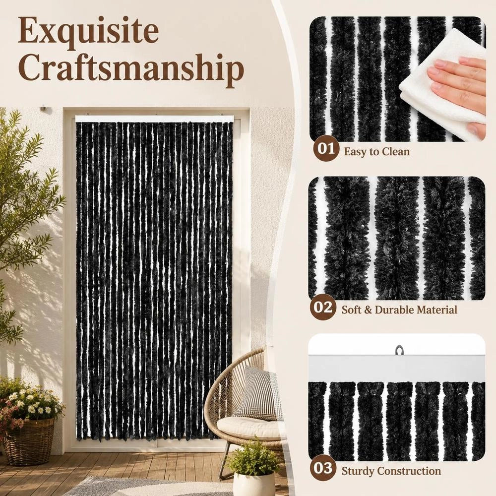 Insect Screen Curtain Anthracite 118x220 Cm Chenille