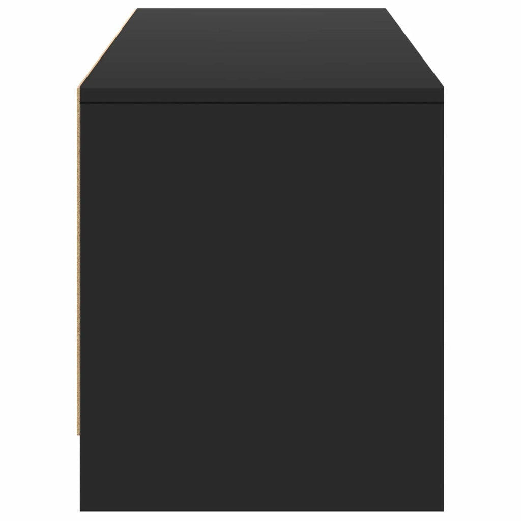 Mobile TV con LED-Credenza per TV Nero 165 x 34 x 40 cm Legno ingegnerizzato