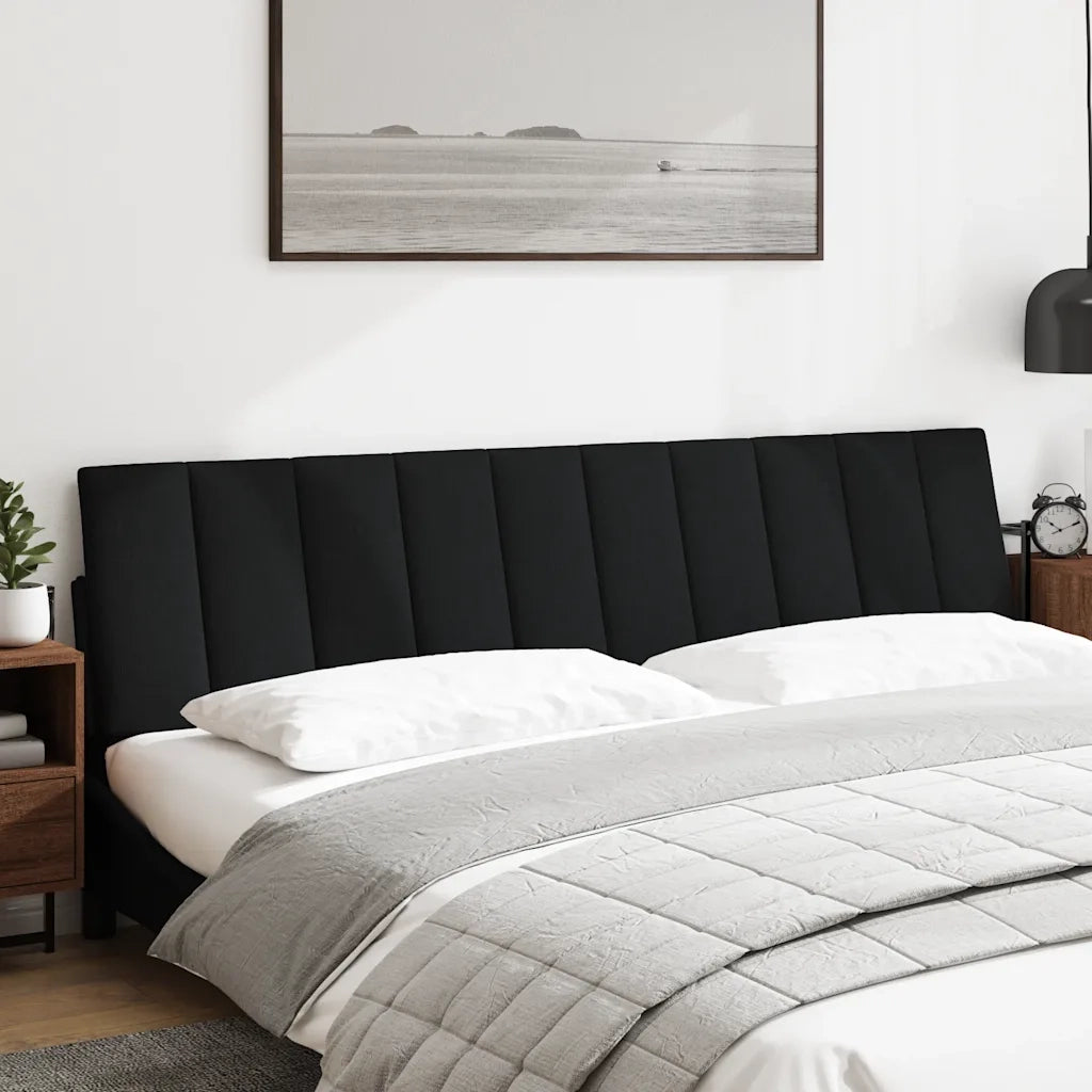 Coussin de tête de lit Hanko noir 200 cm tissu