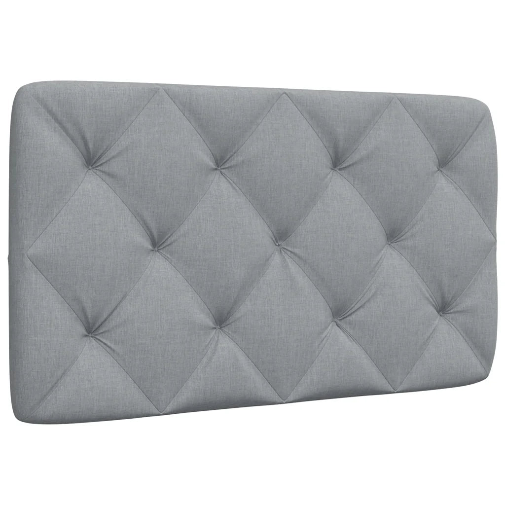 Coussin de tête de lit gris clair 90 cm tissu