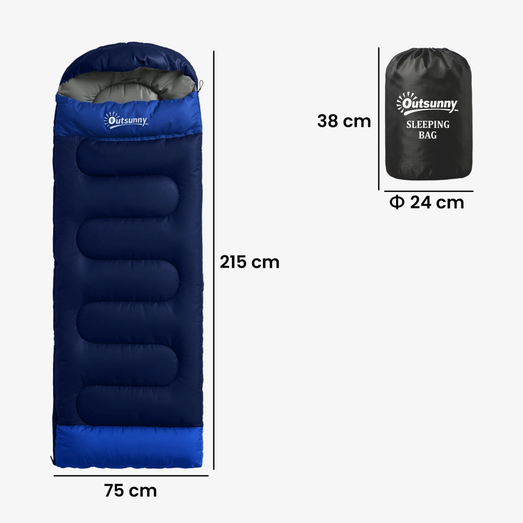 Sacco a Pelo per Adulti, Leggero e Compatto, Blu Navy