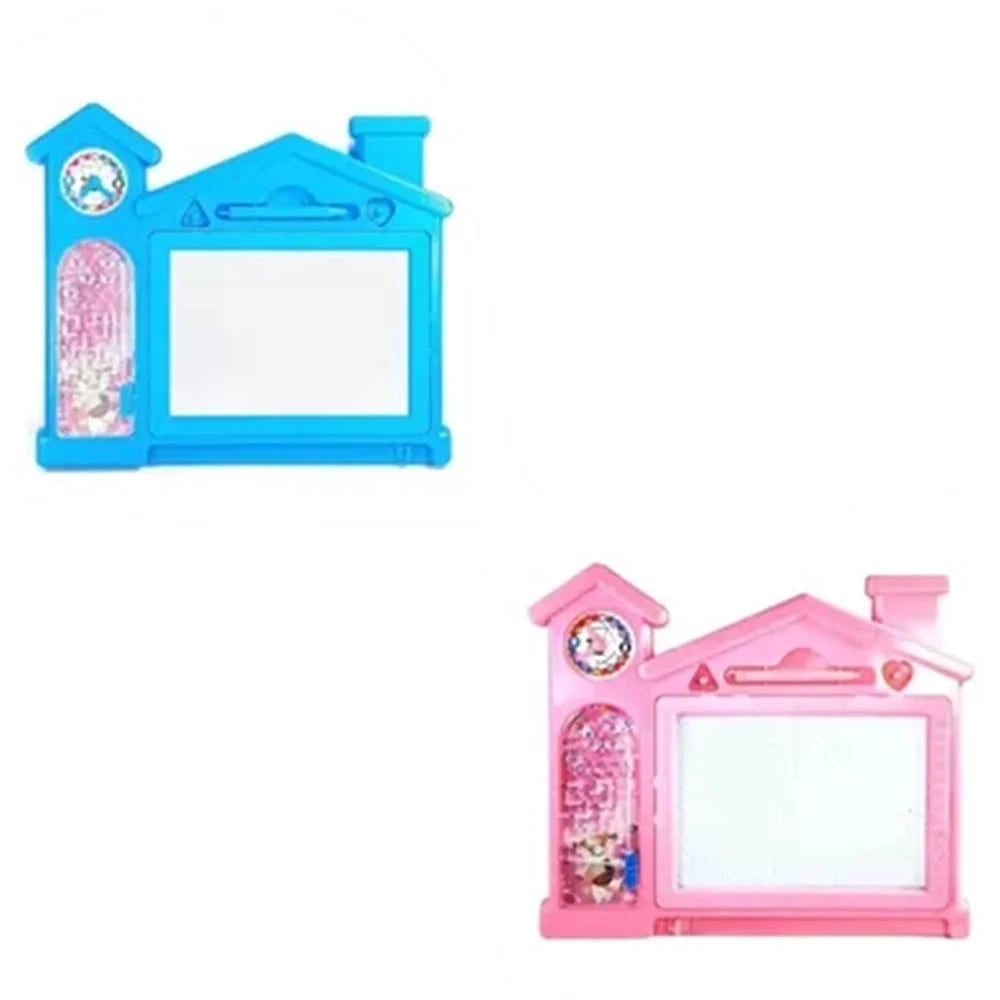 Trade Shop - Lavagna Magica Magnetica Cancellabile Bambini Colorata Con Penna Gioco Forma Casetta 31607 -