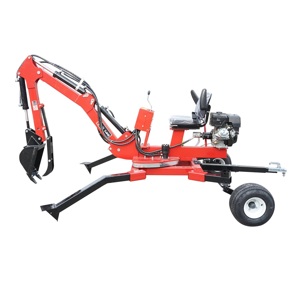 Mini escavatore per Quad con motore 15CV, 420CC a benzina, rimorchiabile, rotazione a 360 gradi, Escavatore per ATV
