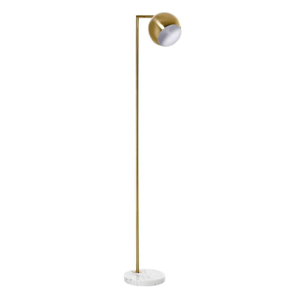 EASYCOMFORT  Lampada da Terra Moderna a Piantana Rotonda e Paralume Regolabile Lampada da Salotto e Camera Vintage - Oro