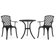 Set da Bistrot 3 pz in Alluminio Pressofuso Nero 315592