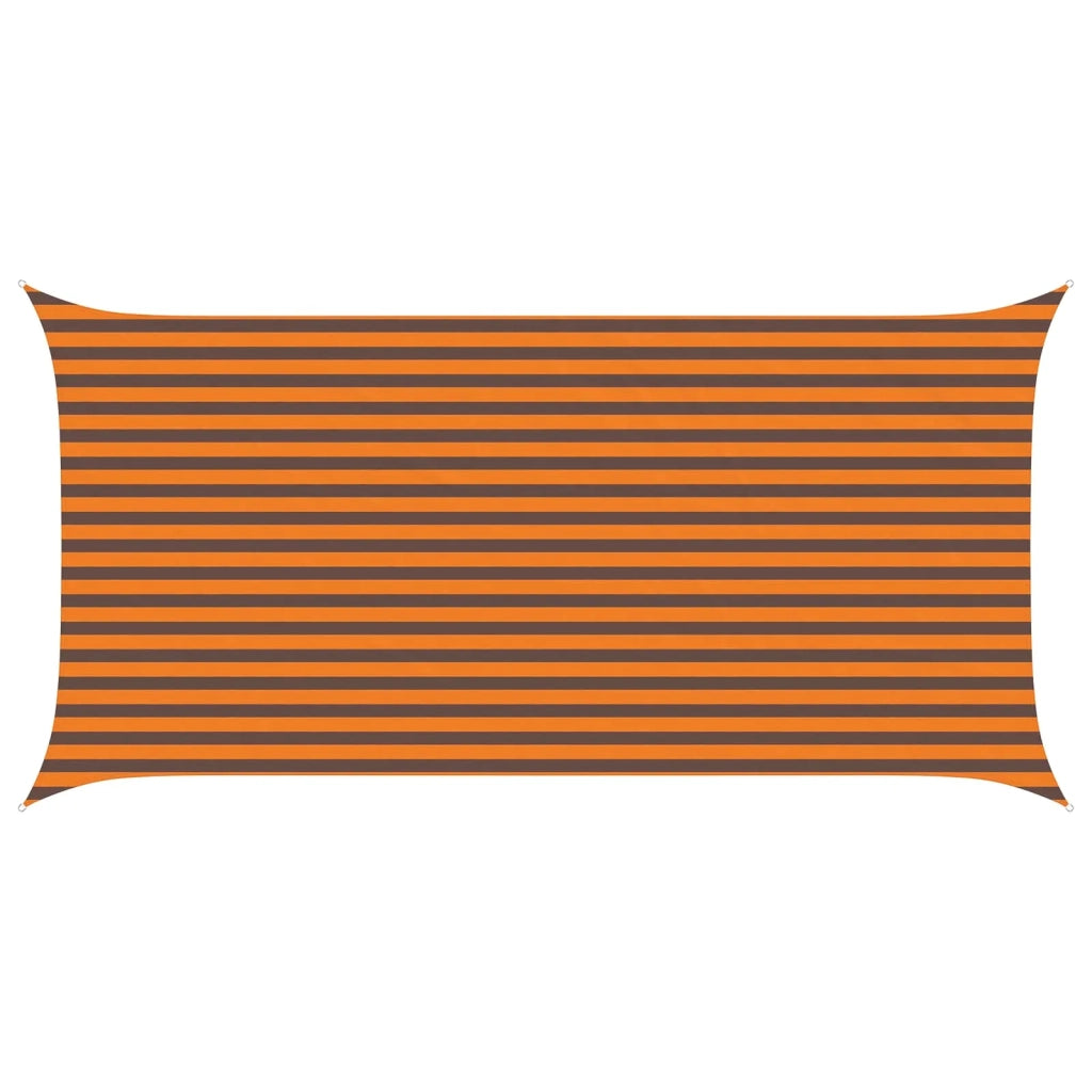 Vela Parasole | Telo Ombra | Vela da ombra solare Arancione e Marrone 5 x 2,5 m