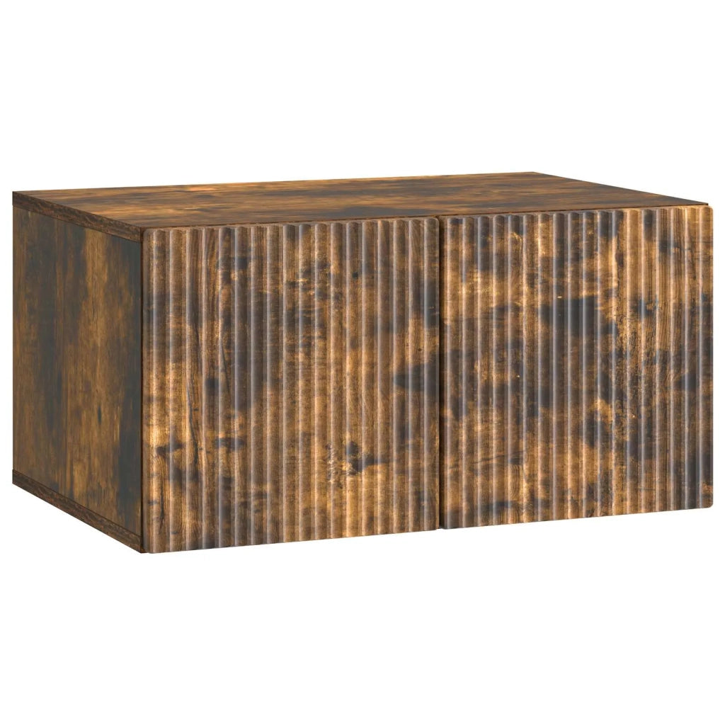 Mobile Porta TV da Muro-Credenza per TV sospesa Rovere Fumo 59,5 x 41 x 30 cm 473260