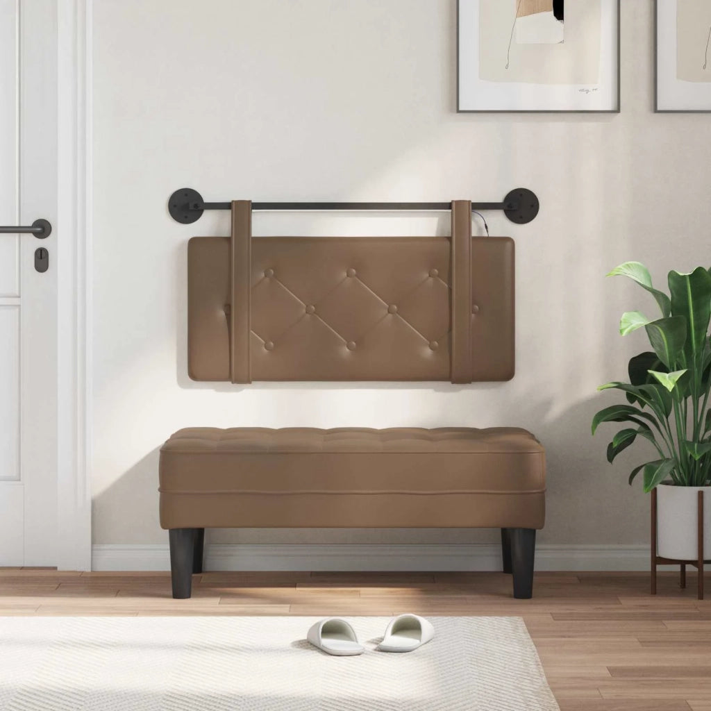 Testiera | Testata sospesa Con luce LED Cappuccino Similpelle