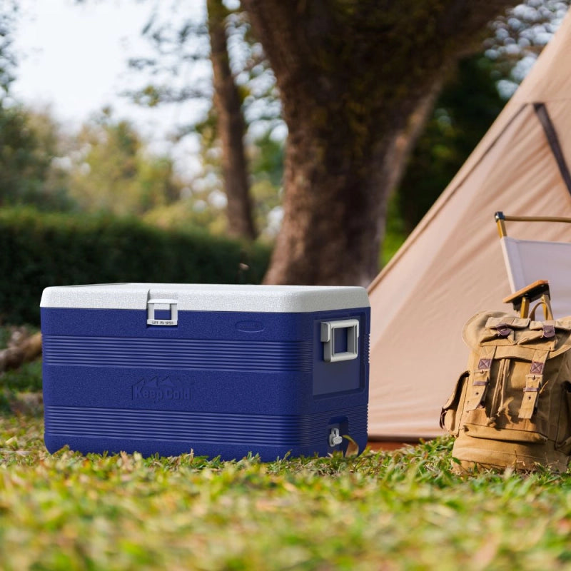 Deluxe Icebox Keep Cold Ghiacciaia  Portatile Blu 70L