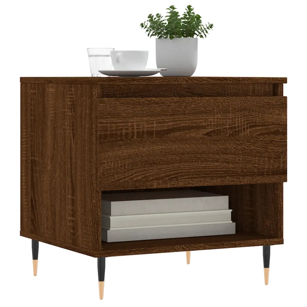 2 pz Tavolini salotto | Tavolino da caff¨¨ | Tavolino da Soggiorno Rovere Marrone 50x46x50 Legno Multistrato
