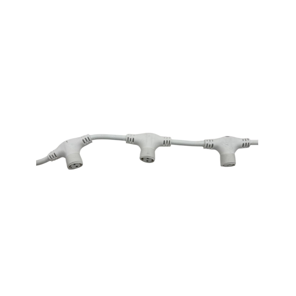 Connettore lineare 2 Metri 1500w IP44 con 10 attacchi T per catene luminose maxi led stringhe professionali