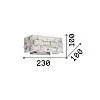 Applique Rustica-Country Carrara Alabastro 2 Luci G9 3W 3000K Luce Calda