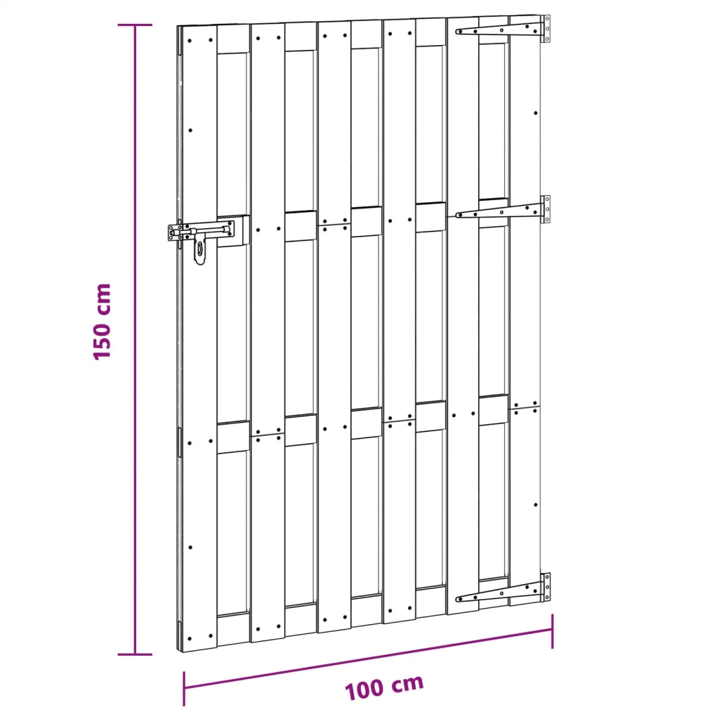 Cancello da giardino 100 x 150 cm WPC e Alluminio Marrone 42039051