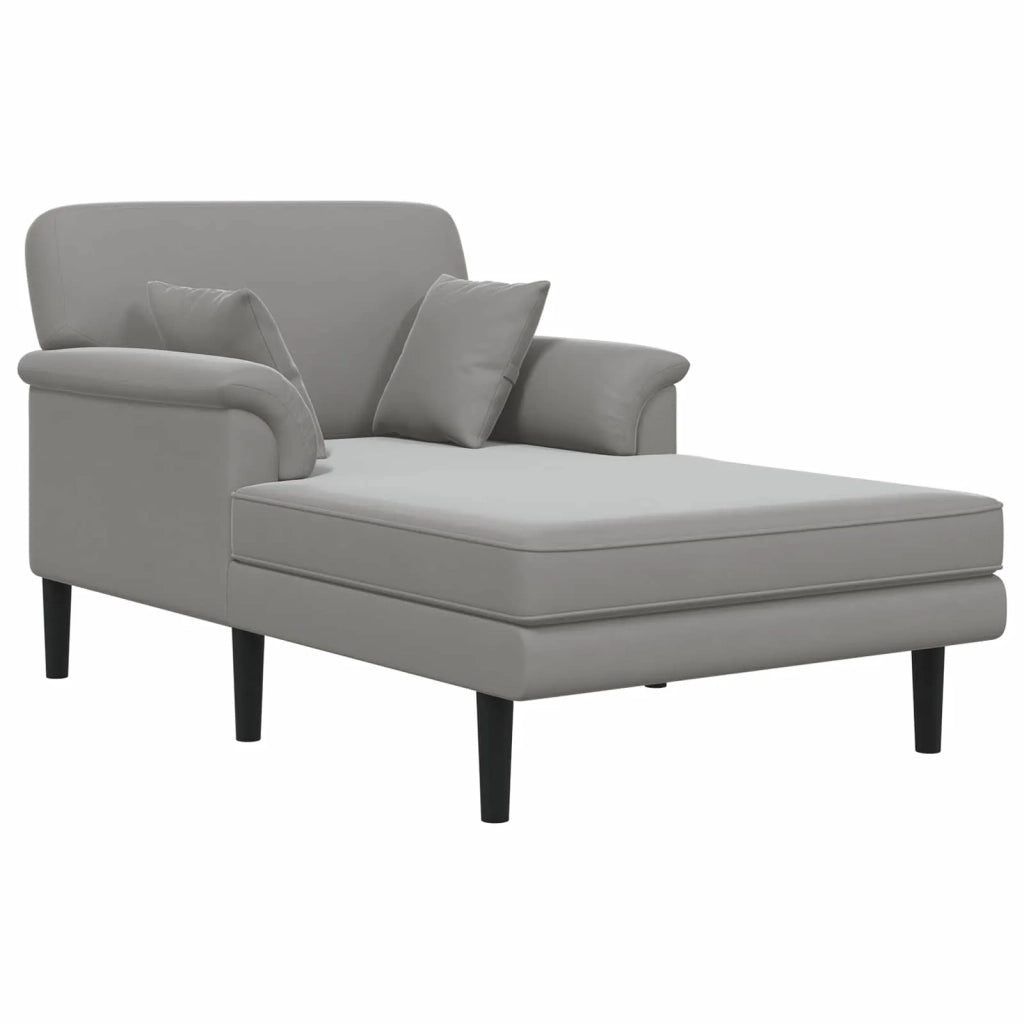 Chaise longue Grigio Chiaro Velluto 42048040