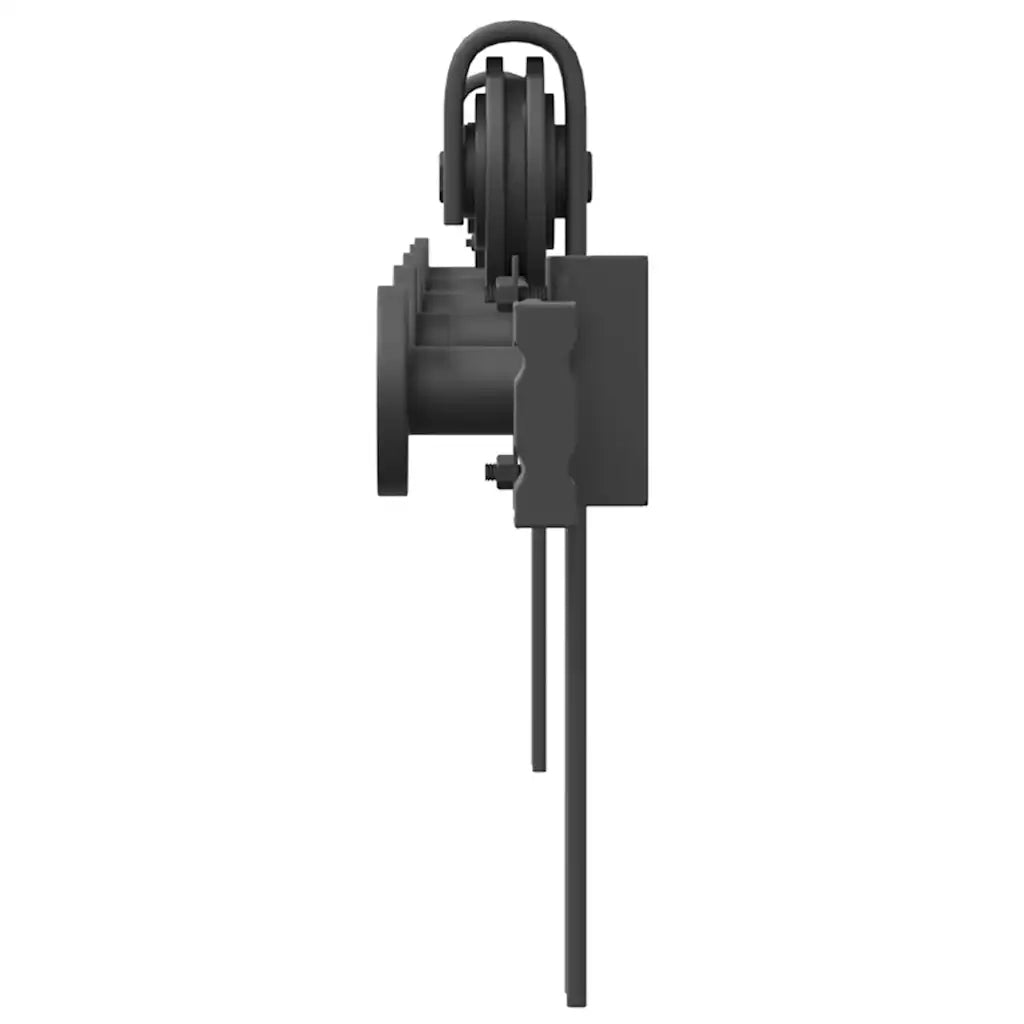 Kit di Binari per Porte Scorrevoli 183 cm Acciaio Nero 4009748