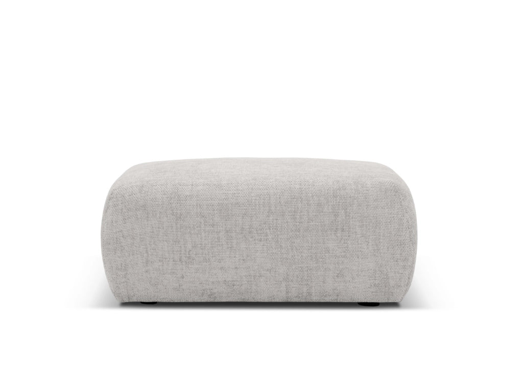 Cosmopolitan Design - Pouf "Matera" in ciniglia grigio chiaro 