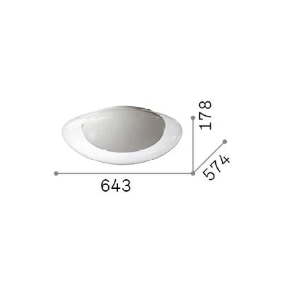 Lampada SQUISH LED 30W Luce Calda 3000K Trasparente Ideal Lux