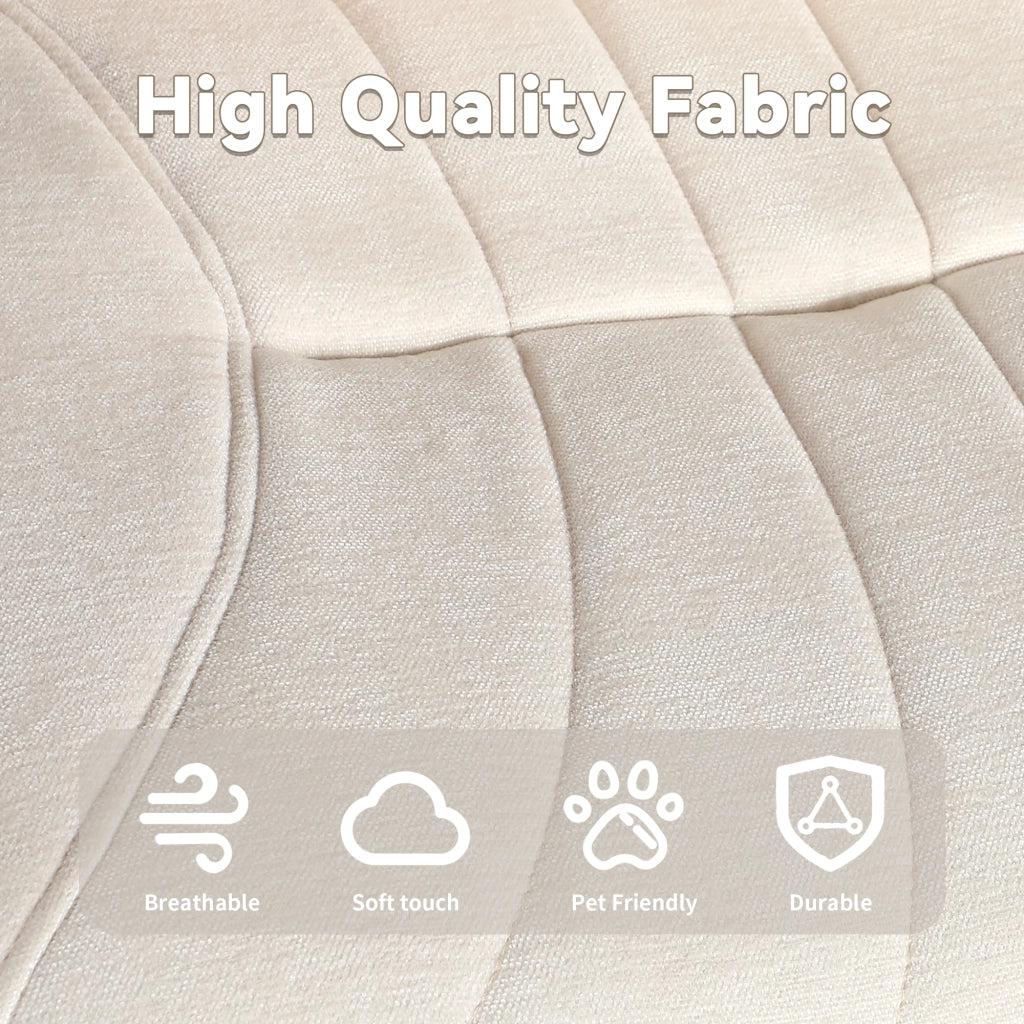 Sedia da ufficio regolabile con poggiapiedi ¨C Minimal ¨C Beige