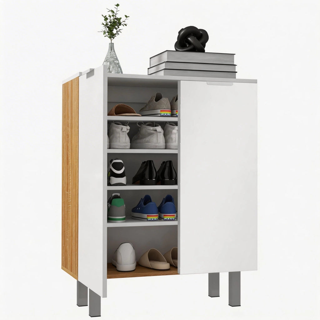 Scarpiera 5 Ripiani ¨C Minimal ¨C Bianco Lucido