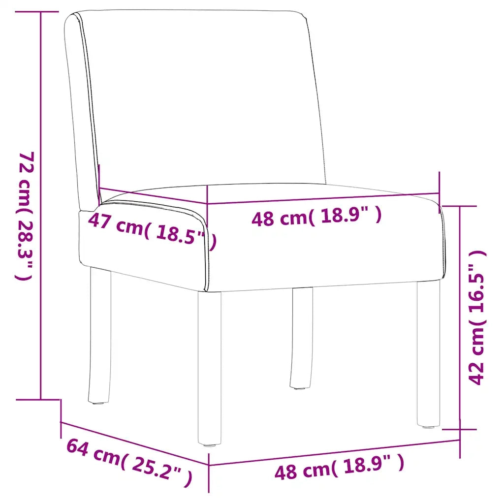 Fauteuil sans accoudoirs noir tissu