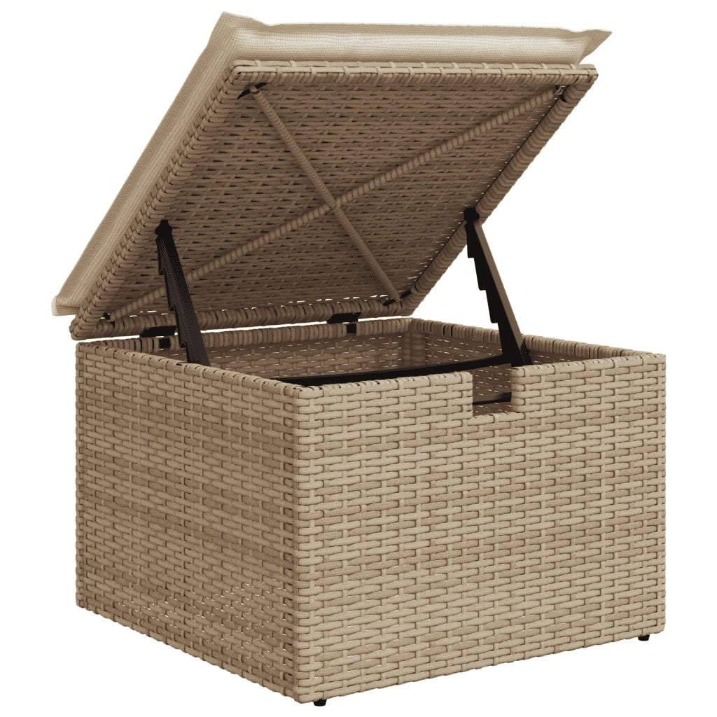 Set Divano da Giardino 6 pz con Cuscini Beige in Polyrattan 3263174